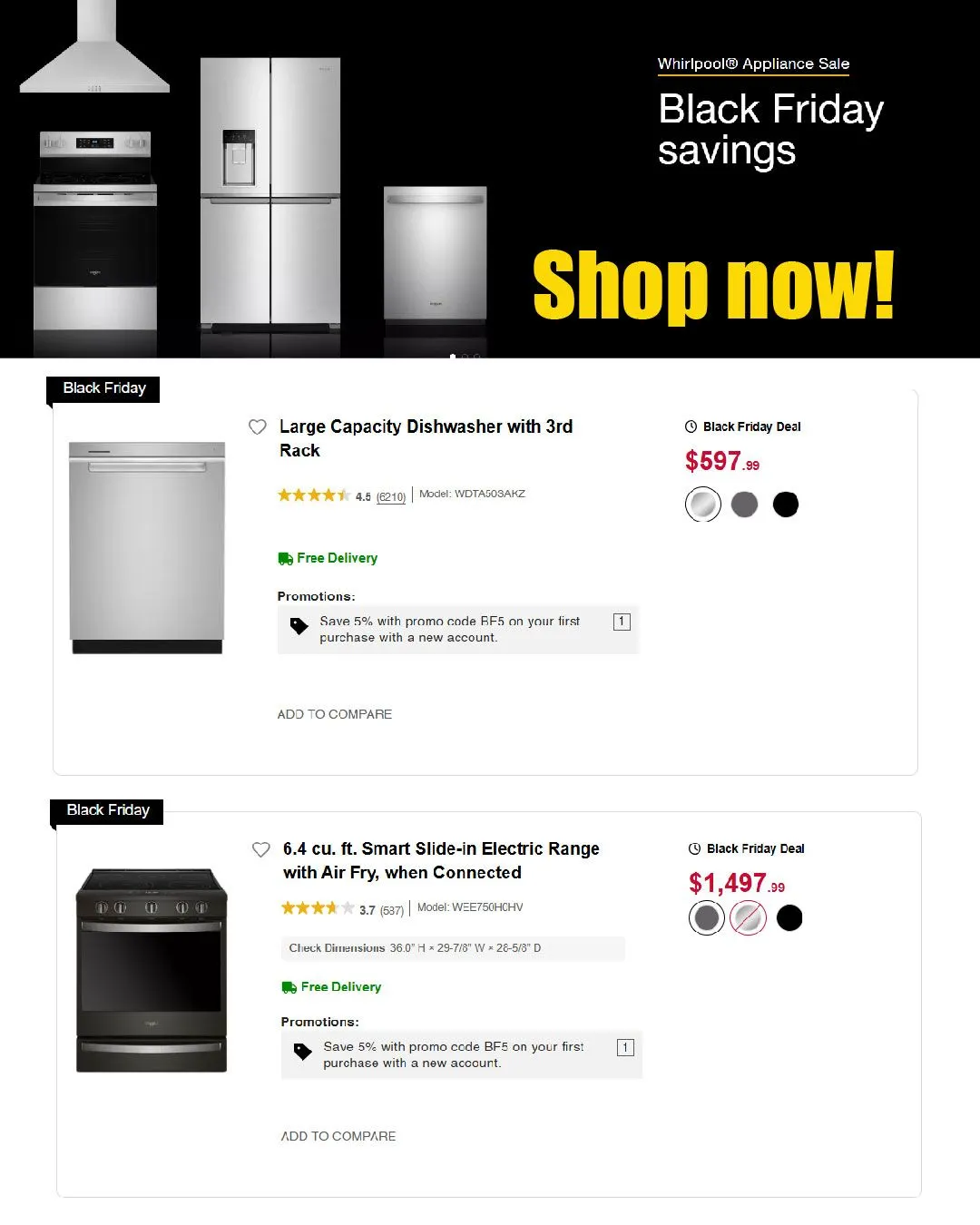 Weekly ad Whirlpool Sales from December 5 to December 19 2024 - Page 