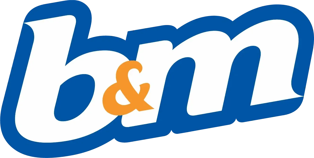 B&M Stores logo. Current catalogue