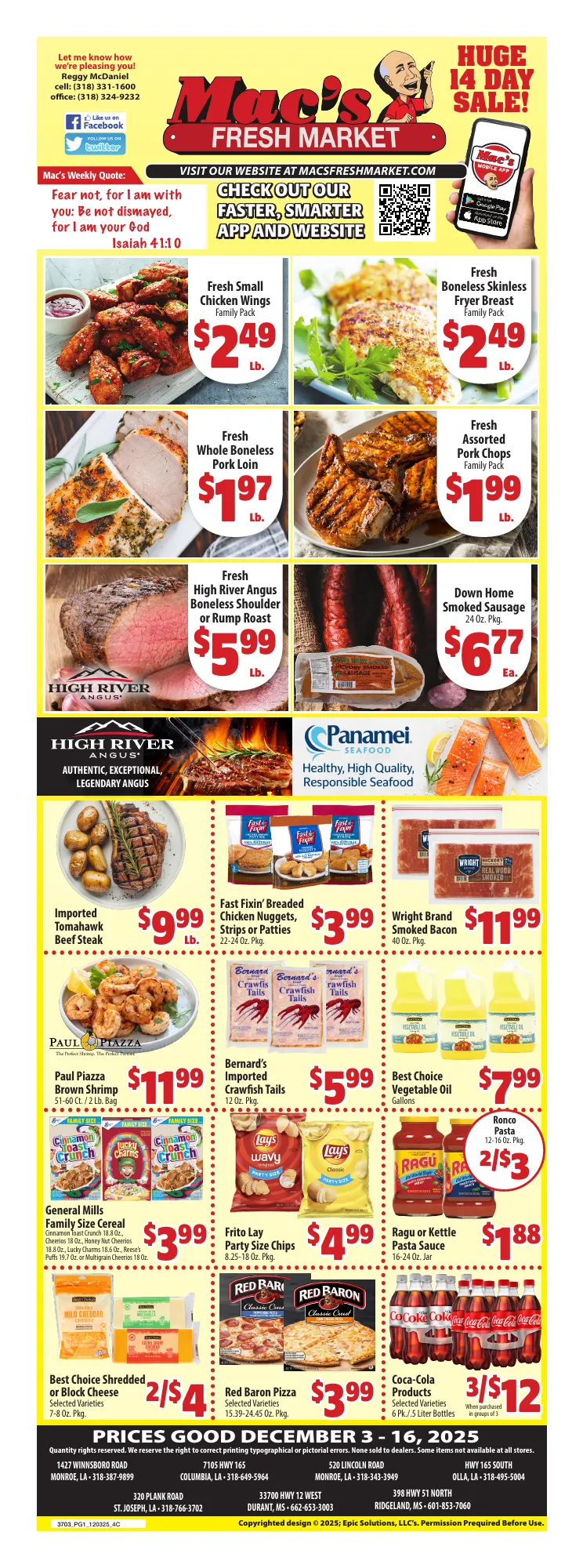 Weekly ad Mac's Freshmarket Sales from December 3 to December 9 2025 - Page 
