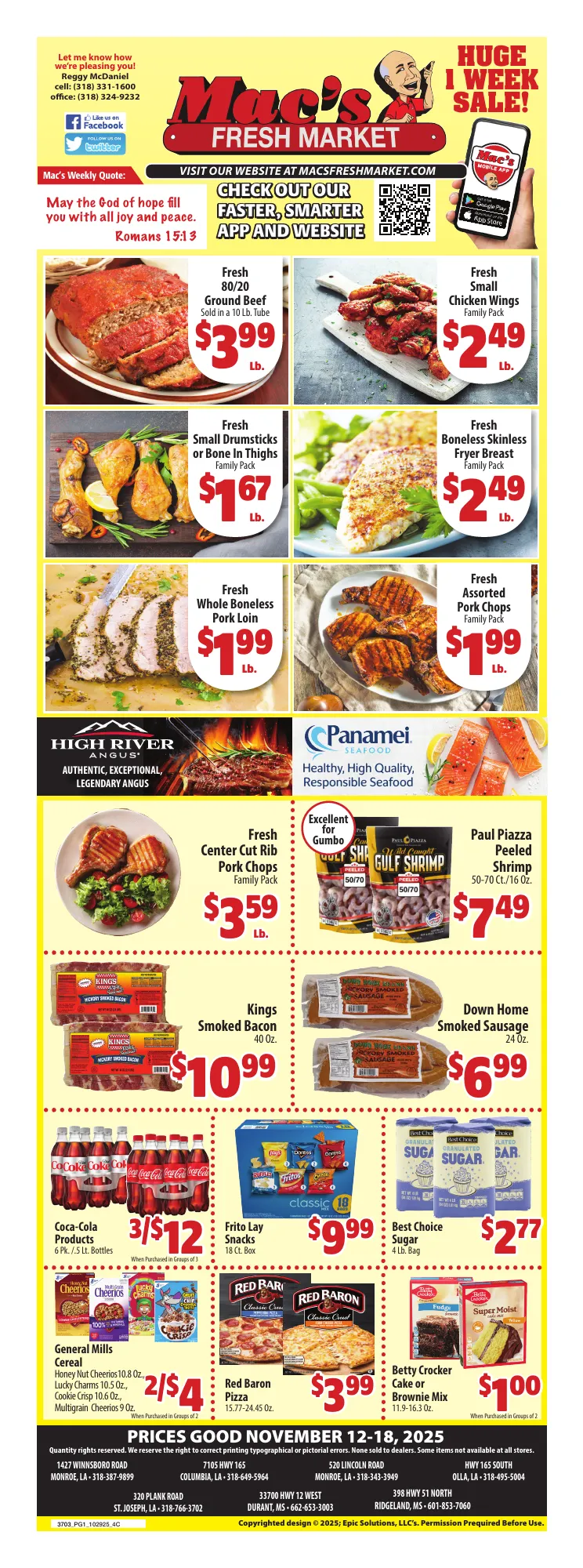 Weekly ad Mac's Freshmarket Sales from November 12 to November 18 2025 - Page 1