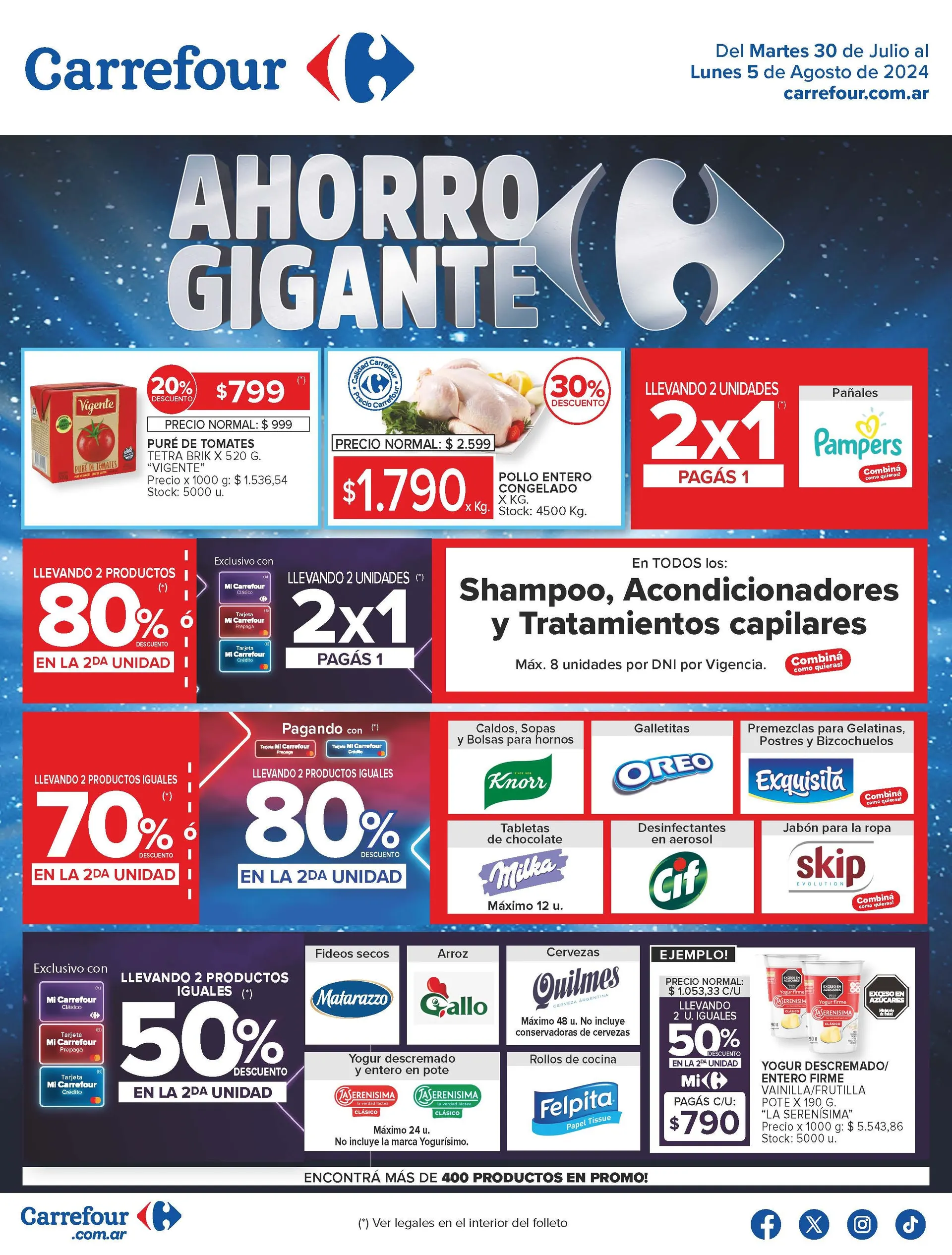 Ofertas de Carrefour Ahorro Gigante 30 de julio al 5 de agosto 2024 - Página 1 del catálogo