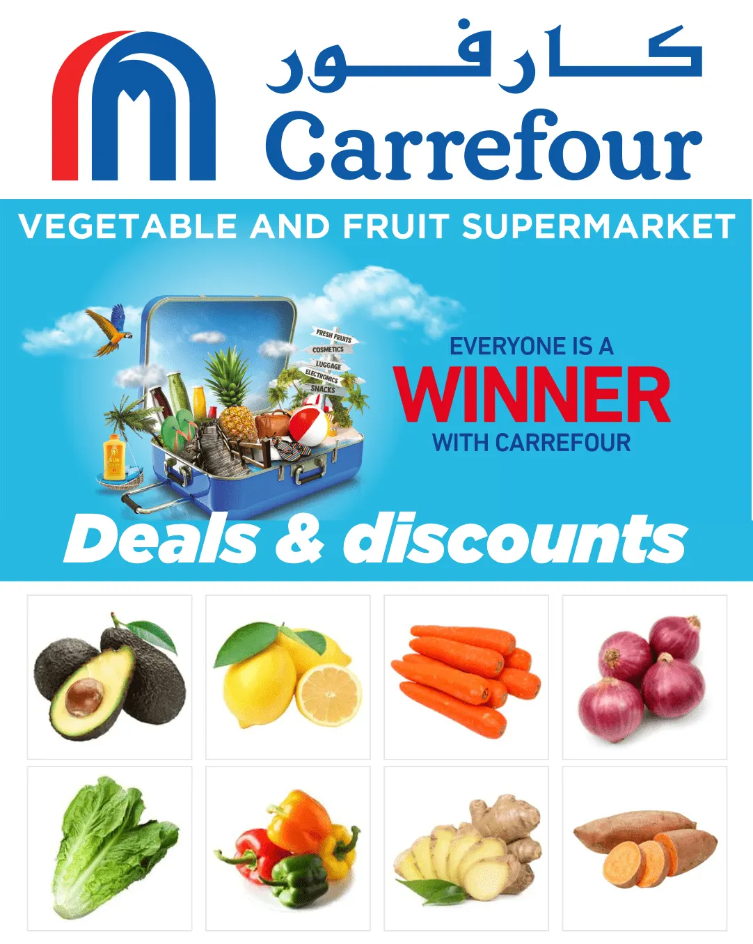 Carrefour offers fruits and vegetables from 7 March to 22 March 2025 - Offers page 1