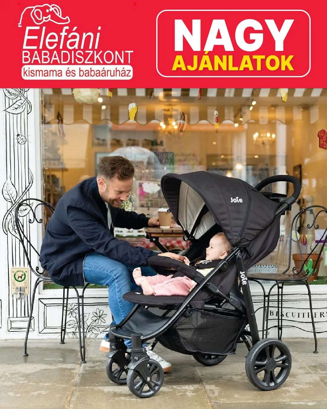 Elefáni akciós Babakocsi - augusztus 3. augusztus 8. 2024.