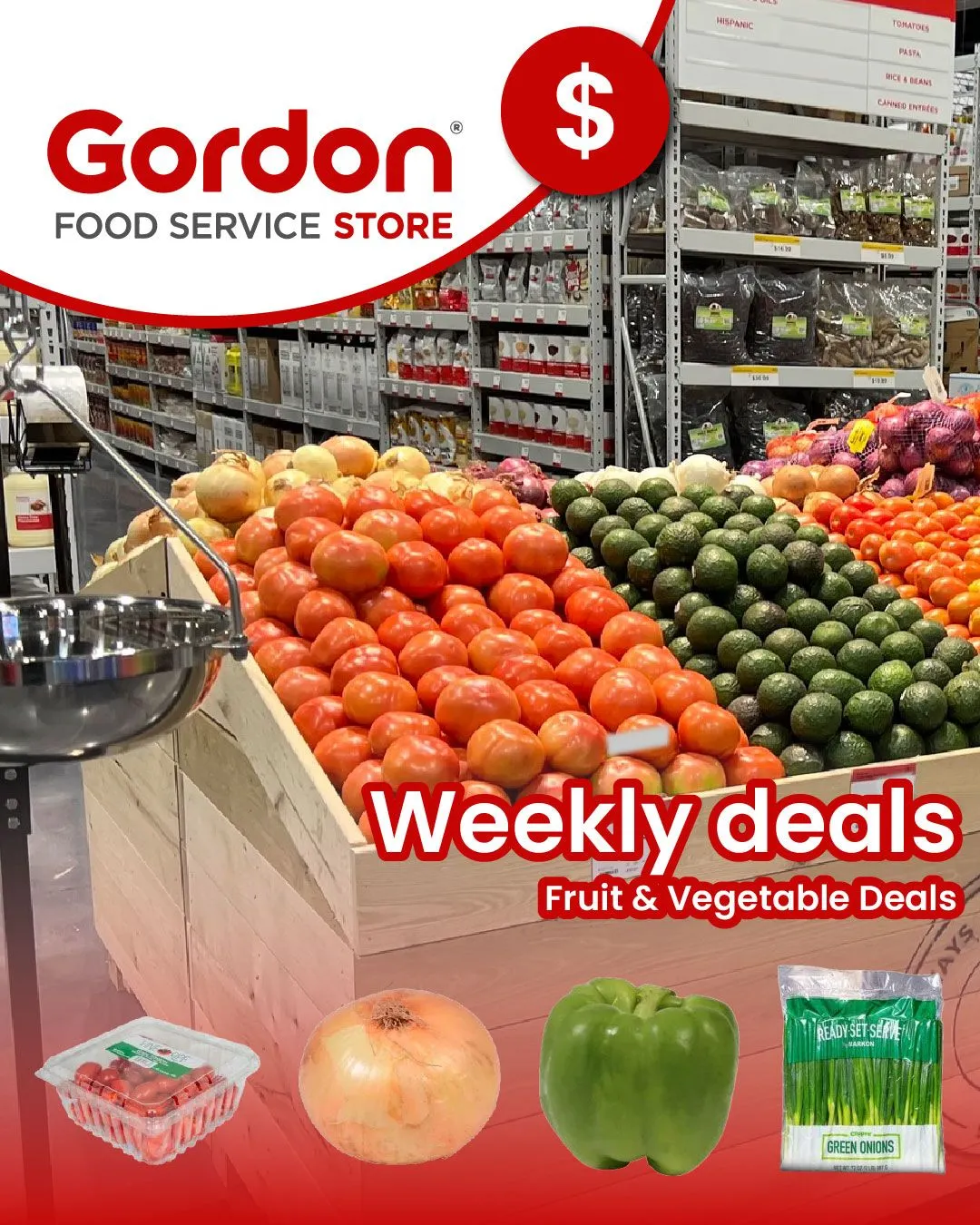 Weekly ad Gordon Food Service Fruits & Veggies Deals from July 27 to August 1 2024 - Page 1