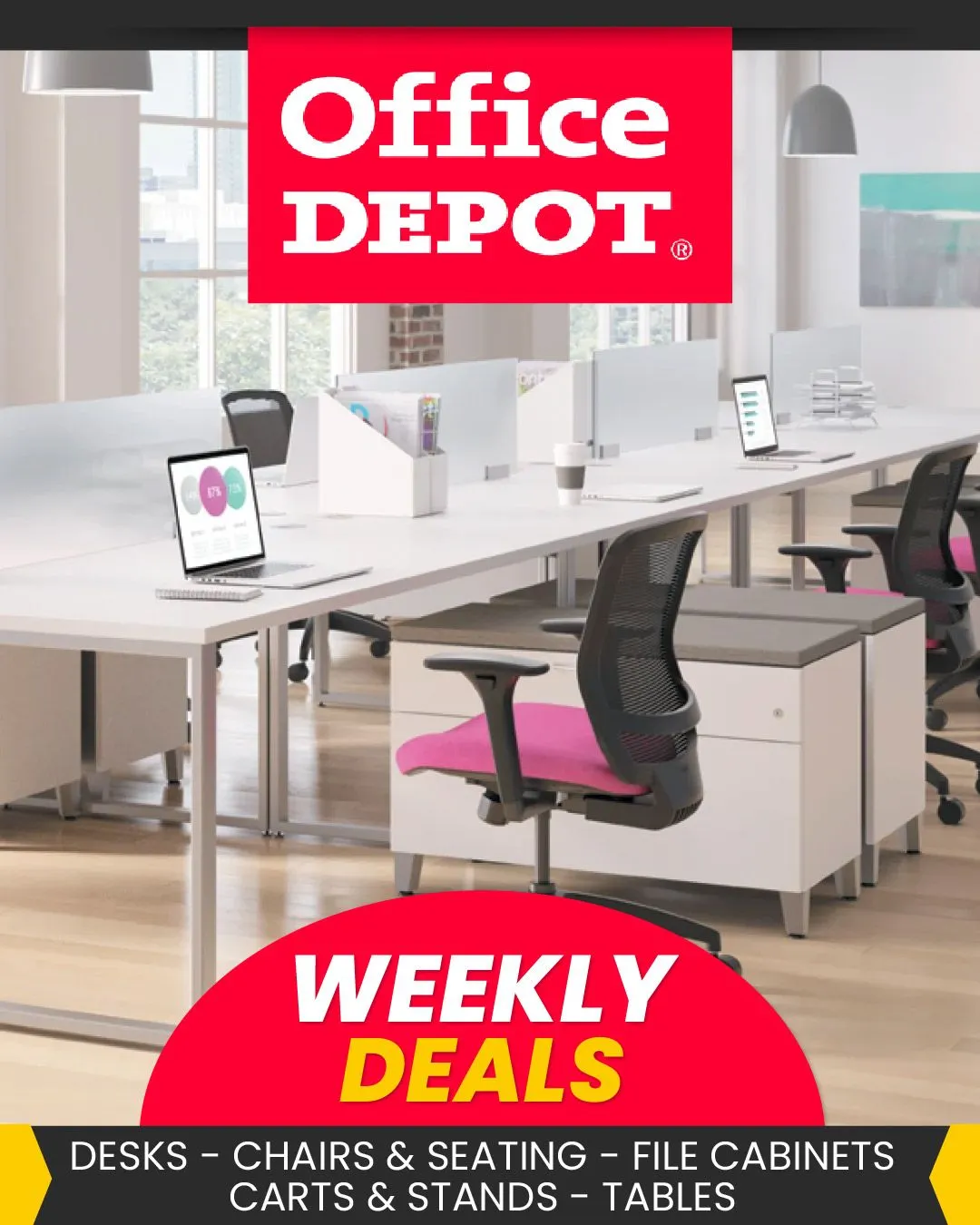 Weekly ad Office Depot Furniture Deals from October 19 to October 27 2024 - Page 