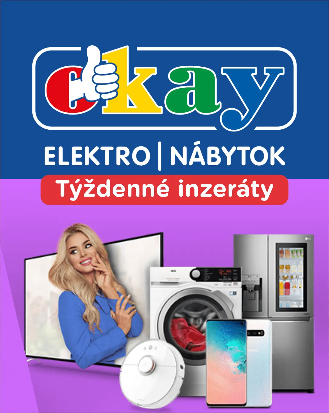 Leták: Okay - Veľké spotrebiče od 15. mája do 20. mája 2024 - Prehľad Stránky