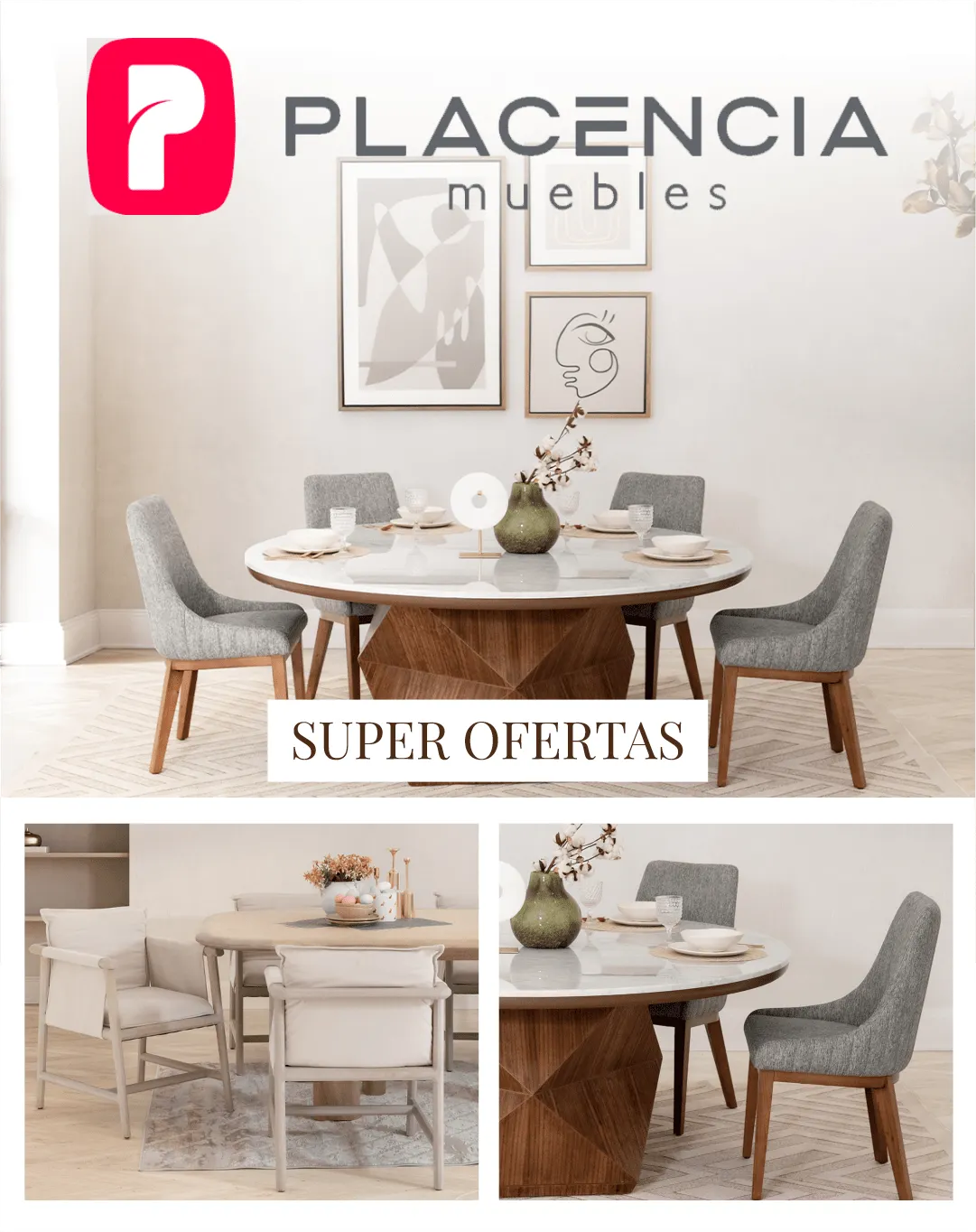 Catálogo de Placencia Muebles	- Muebles de comedor 27 de noviembre al 5 de diciembre 2024 - Pagina 1