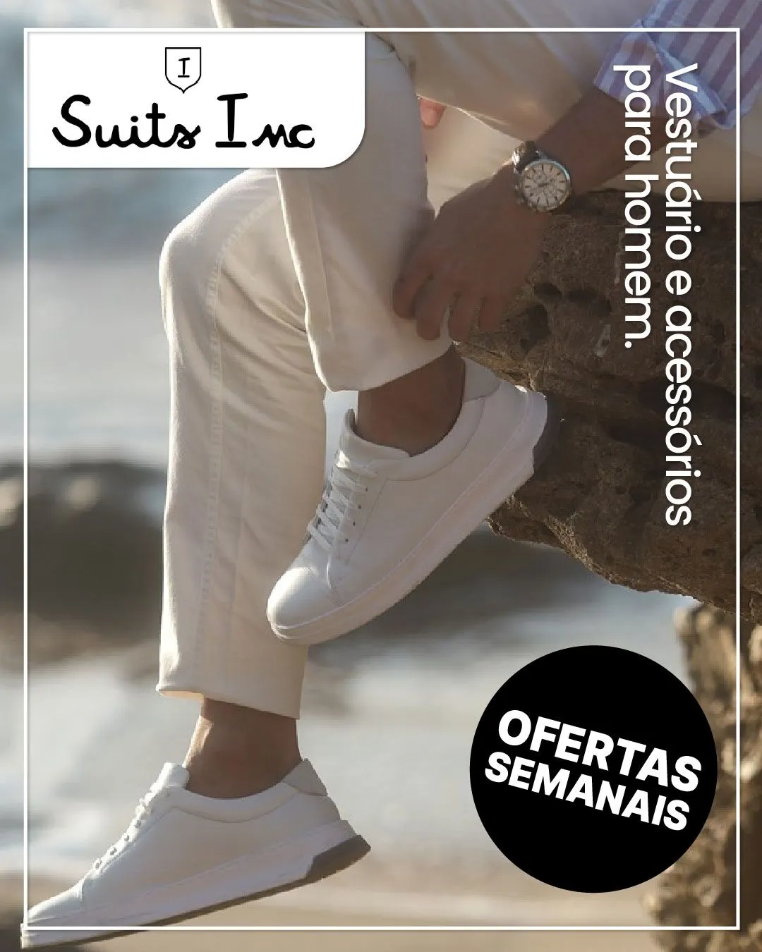 Folheto Ofertas de vestuário e acessórios para homem. de 22 de abril até 27 de abril 2024 - Pagina