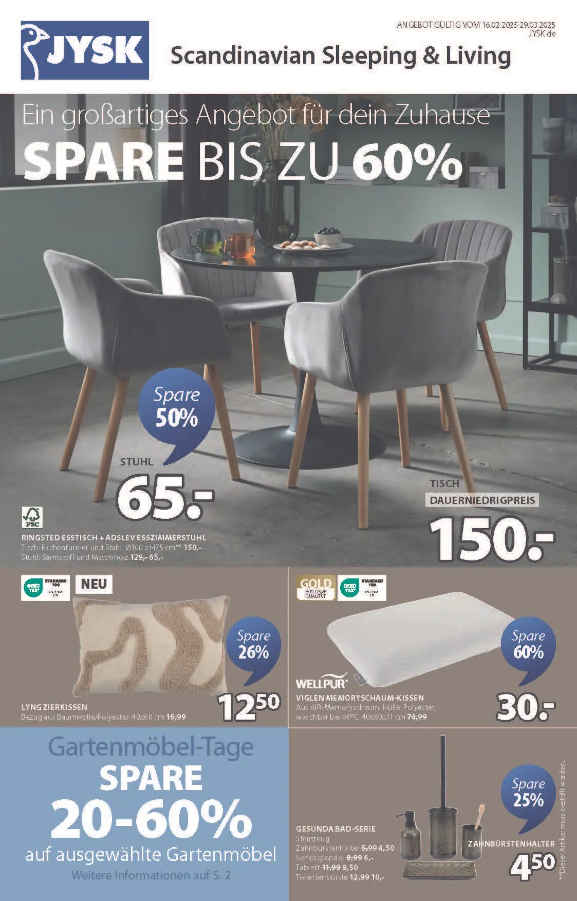 JYSK Deals & Rabatte von 7. März bis 29. März 2025 - Prospekt seite