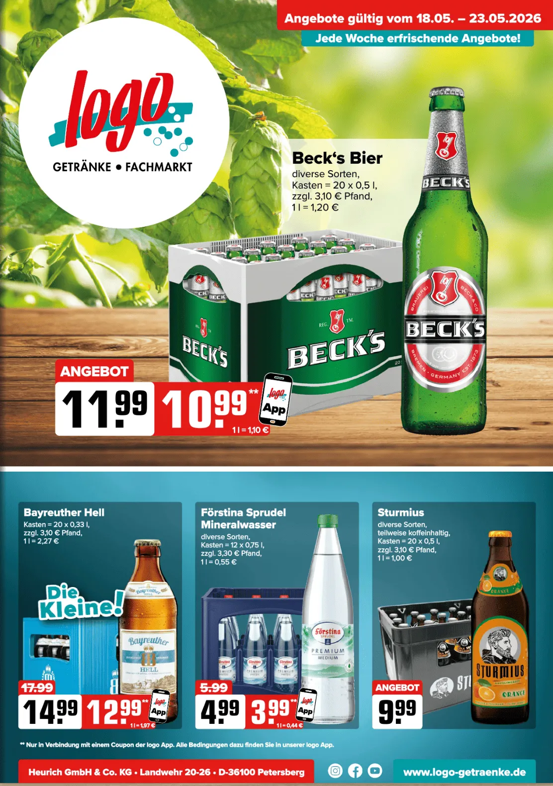 Logo Getränkemarkt Prospekte von 18. Mai bis 23. Mai 2026 - Prospekt seite