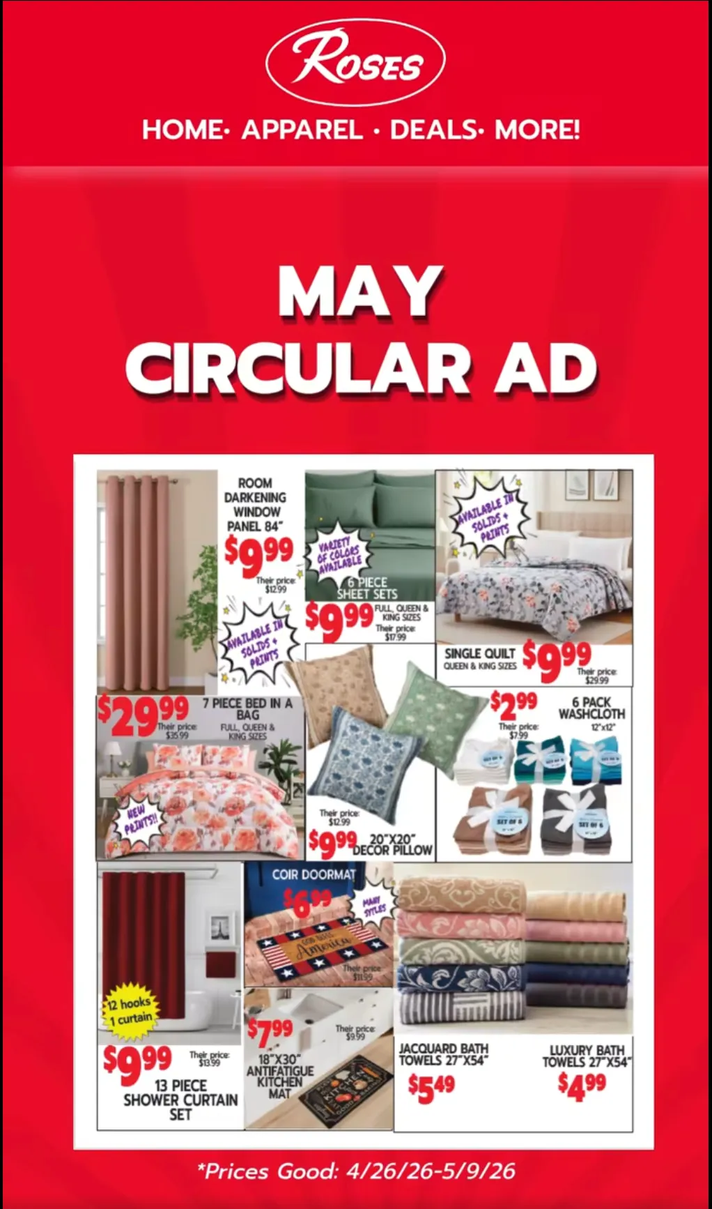 Weekly promotion Roses Discount Store weekly ads spanning from May 21 to May 31 2026 - Page 3 for Catalogue 365