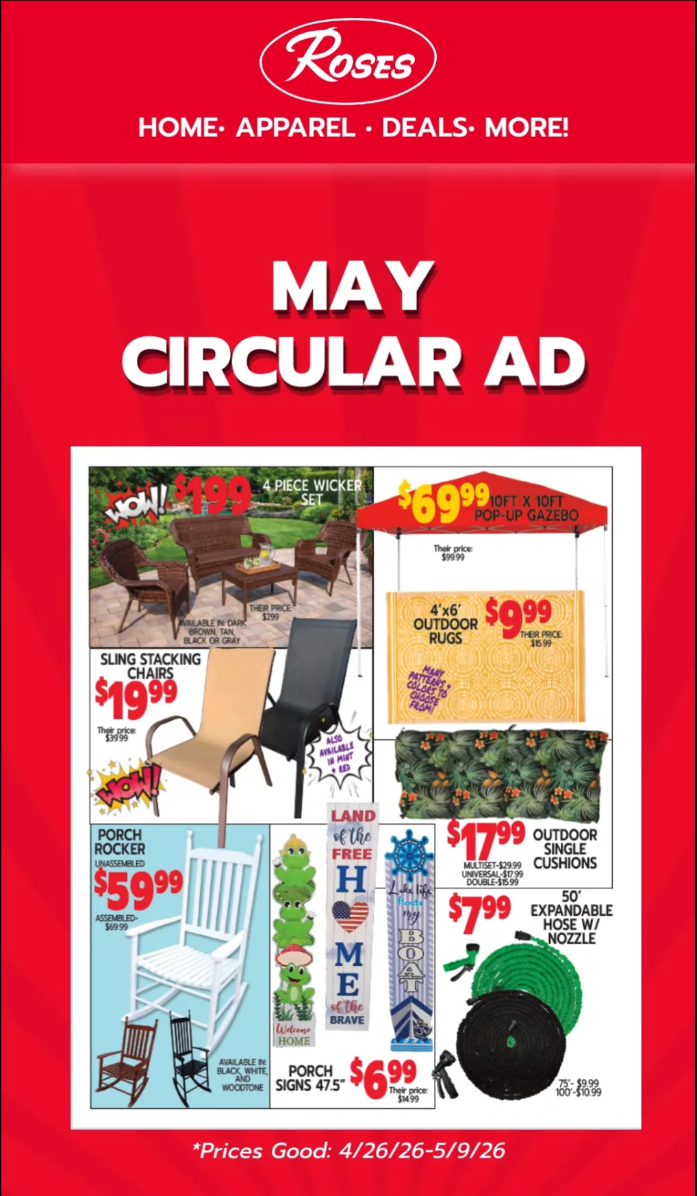 Weekly promotion Roses Discount Store weekly ads spanning from May 21 to May 31 2026 - Page 6 for Catalogue 365