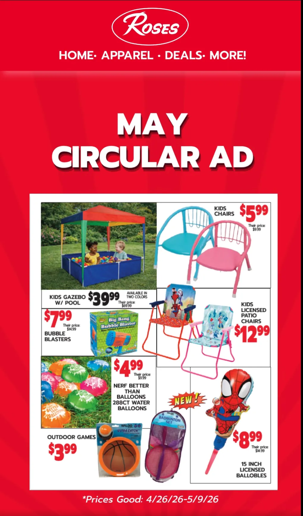 Weekly promotion Roses Discount Store weekly ads spanning from May 21 to May 31 2026 - Page 7 for Catalogue 365