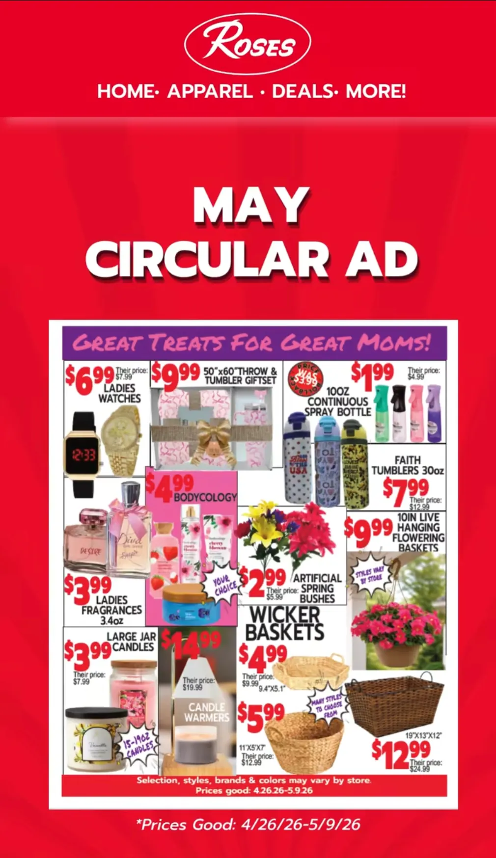 Weekly promotion Roses Discount Store weekly ads spanning from May 21 to May 31 2026 - Page 8 for Catalogue 365