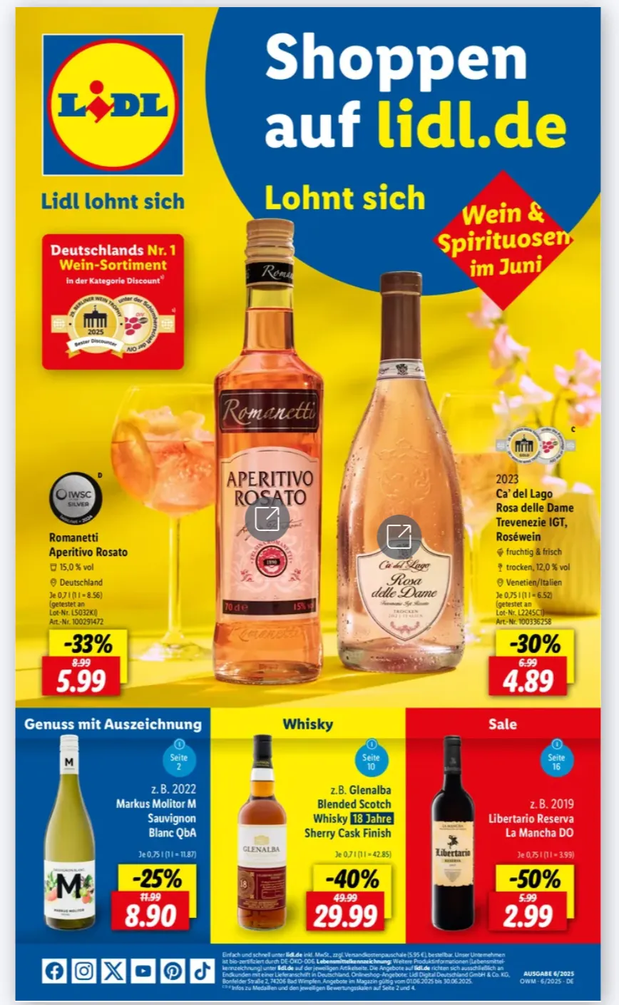 Lidl Prospekt von 22. Juni bis 30. Juni 2025 - Prospekt seite 1
