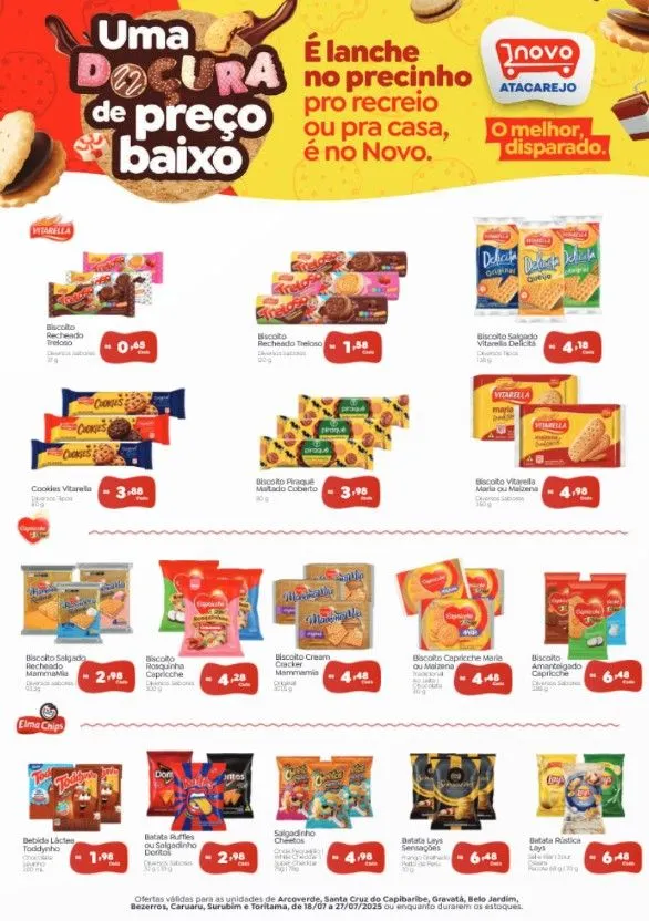 Encarte de Folhetos Novo Atacarejo  18 de julho até 28 de julho 2025 - Pagina 1