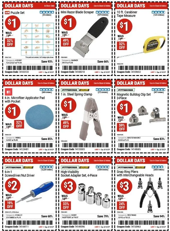 Weekly ad Harbor Freight Cupons from July 31 to August 13 2025 - Page 1