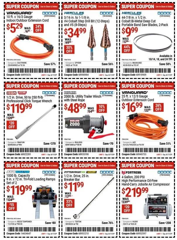 Weekly ad Harbor Freight Cupons from July 31 to August 13 2025 - Page 13