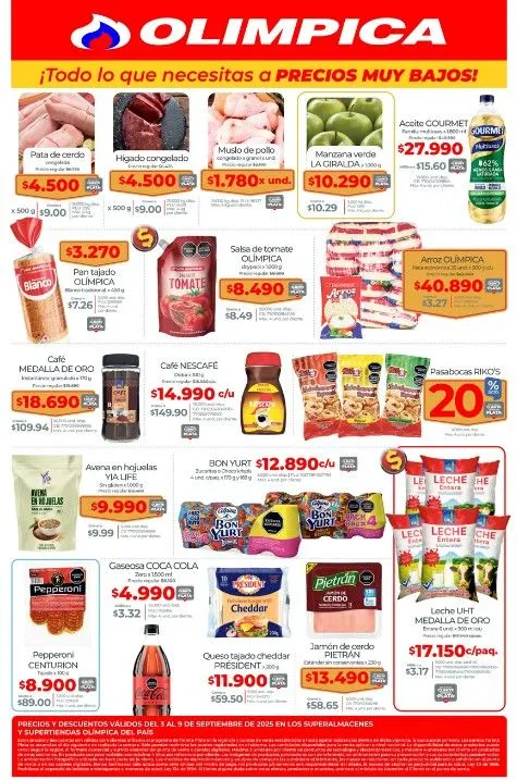 Catalogo de Conoce las últimas ofertas de Olimpica 3 de septiembre al 9 de septiembre 2025 - Pag 1