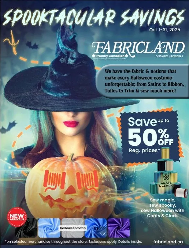 Fabricland Sales from October 1 to October 31 2025 - flyer page 