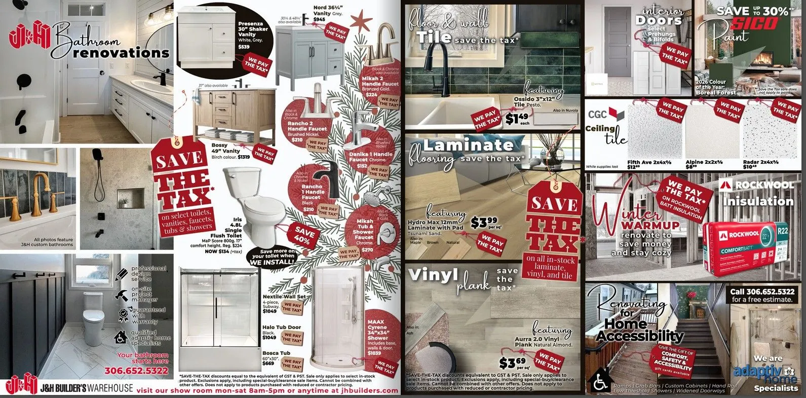 J&H Builder's Warehouse Sales from October 30 to December 18 2025 - flyer page 2