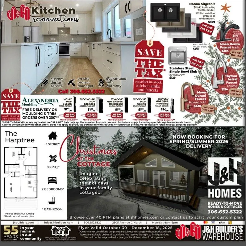 J&H Builder's Warehouse Sales from October 30 to December 18 2025 - flyer page 3