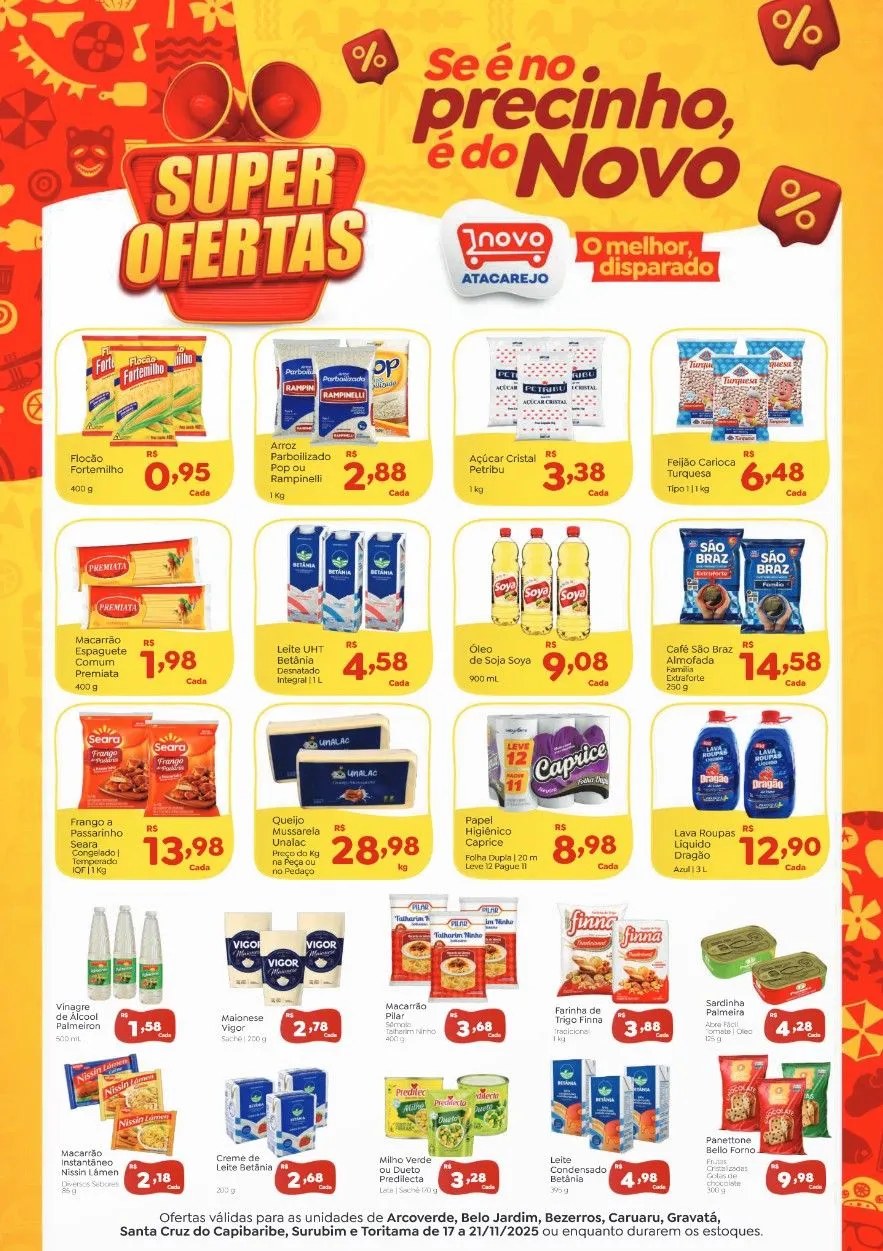 Encarte de Novo Atacarejo Ofertas 17 de novembro até 21 de novembro 2025 - Pagina 1