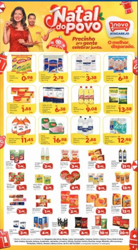 Encarte de  Novo Atacarejo Ofertas 1 de dezembro até 5 de dezembro 2025 - Pagina 1