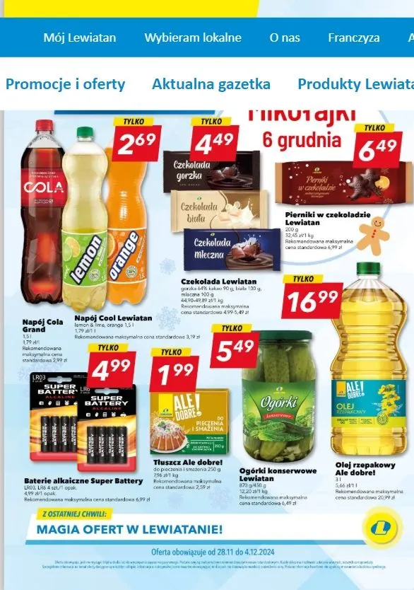 Gazetka Lewiatan Broszura Oferty od 28 listopada do 4 grudnia 2024 - Strona