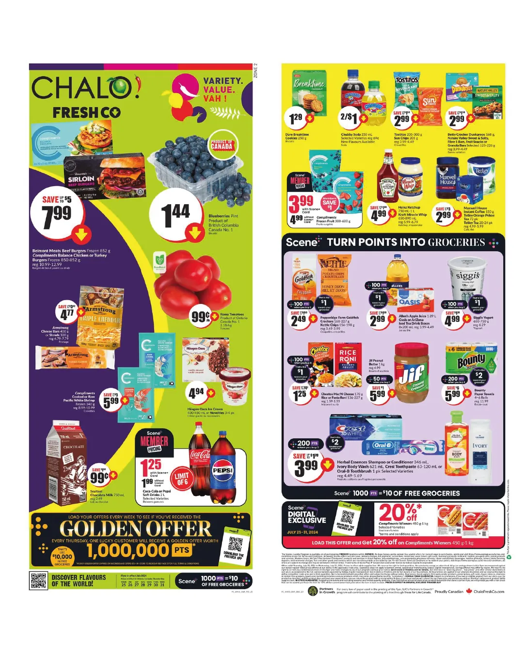 FreshCo Chalo Weekly deals! from July 25 to July 31 2024 - flyer page 1