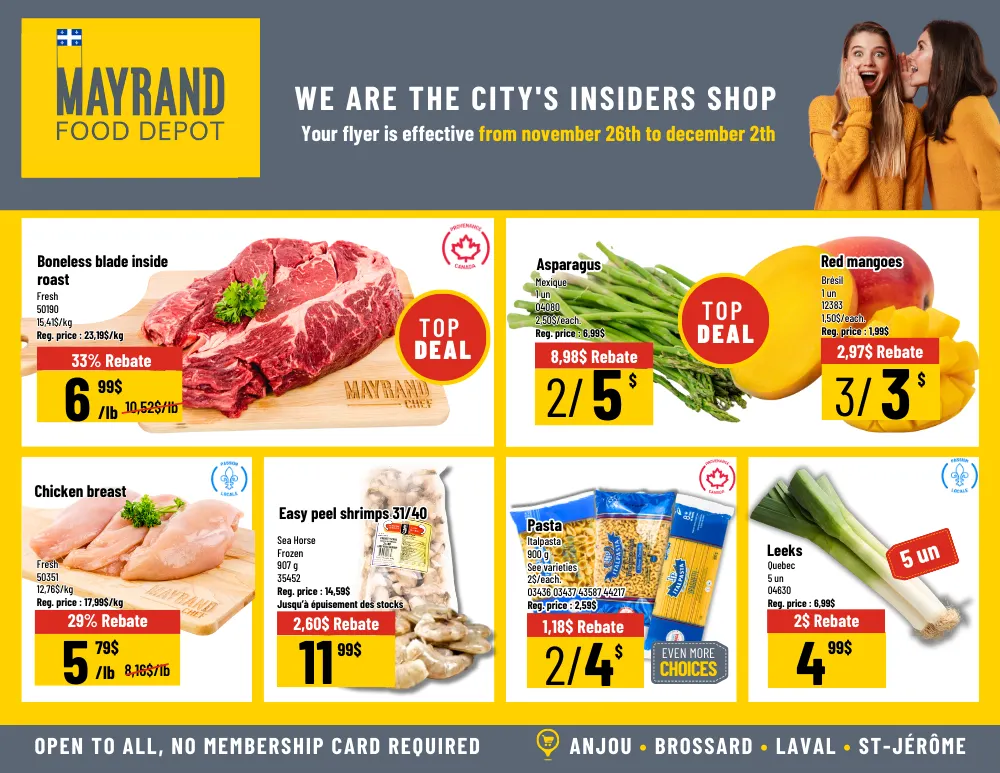 Mayrand Sales from November 26 to December 2 2025 - flyer page 1