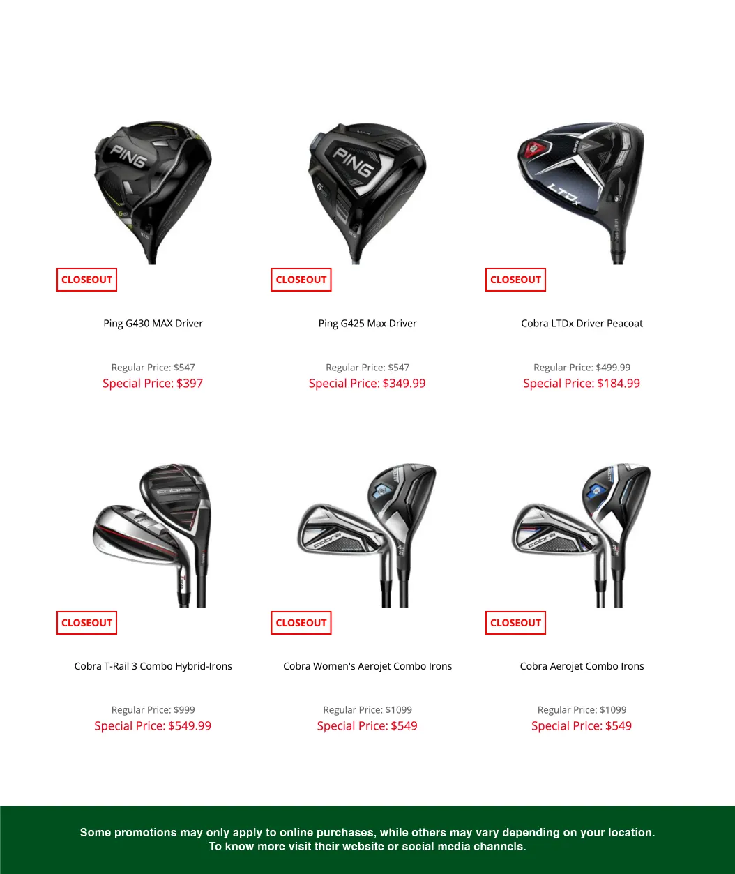 Weekly ad Golf Discount Deals from March 14 to March 31 2025 - Page 2