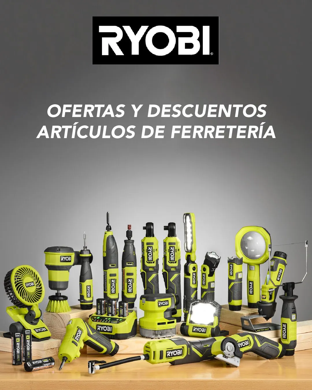 Ryobi Ofertas: Ferretería - 5 de agosto 10 de agosto 2024