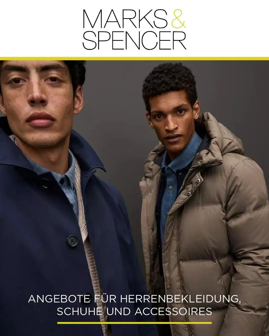 Marks & Spencer Herrenmode Angebote von 8. Jänner bis 23. Jänner 2026 - Flugblätt seite  1