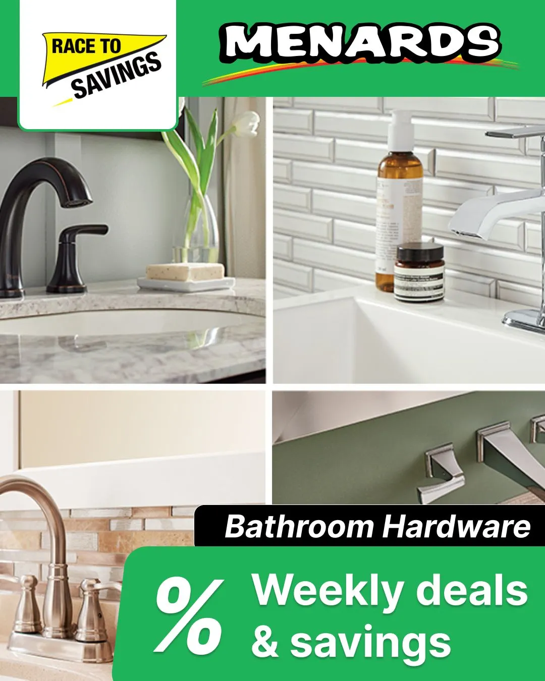 Weekly ad Menards Bathroom Hardware Deals from July 18 to July 23 2024 - Page 1