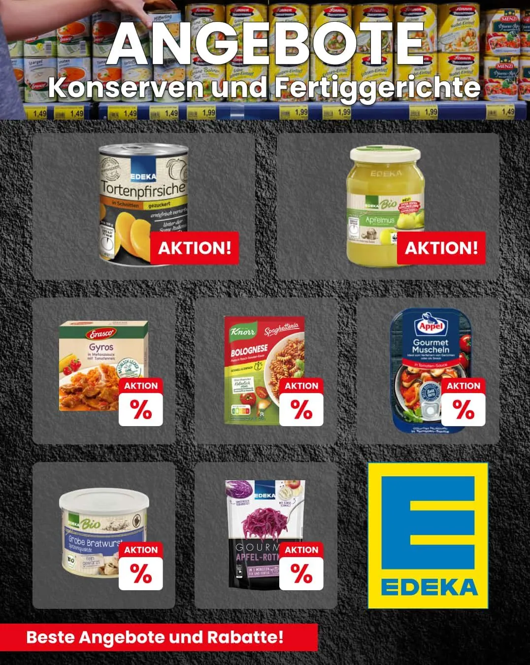 Edeka angebote Konserven & Fertiggerichte von 7. September bis 22. September 2025 - Prospekt seite 1
