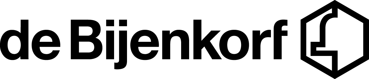 De Bijenkorf logo in de folder van deze week