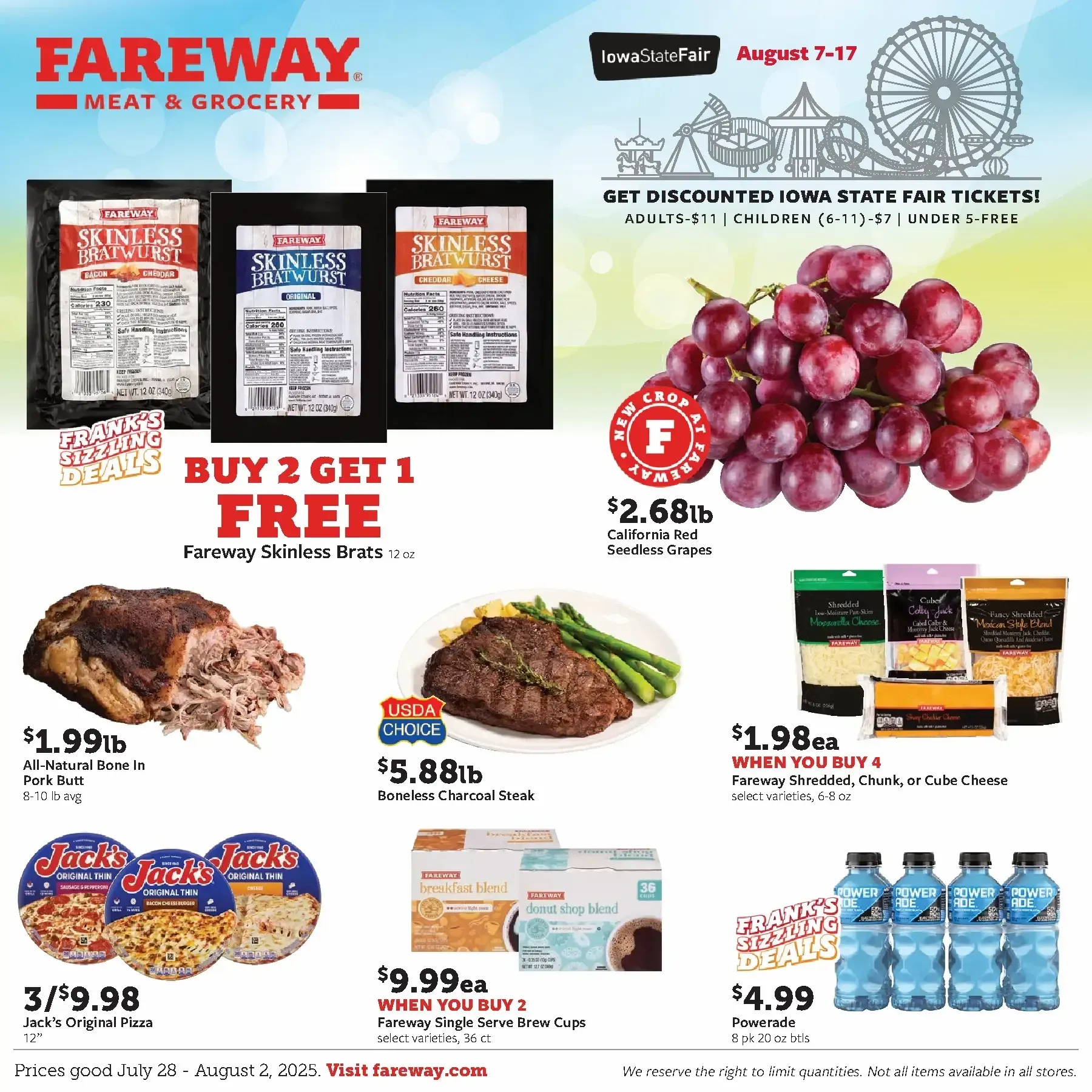 Weekly ad Fareway Sales from August 7 to August 17 2025 - Page 1