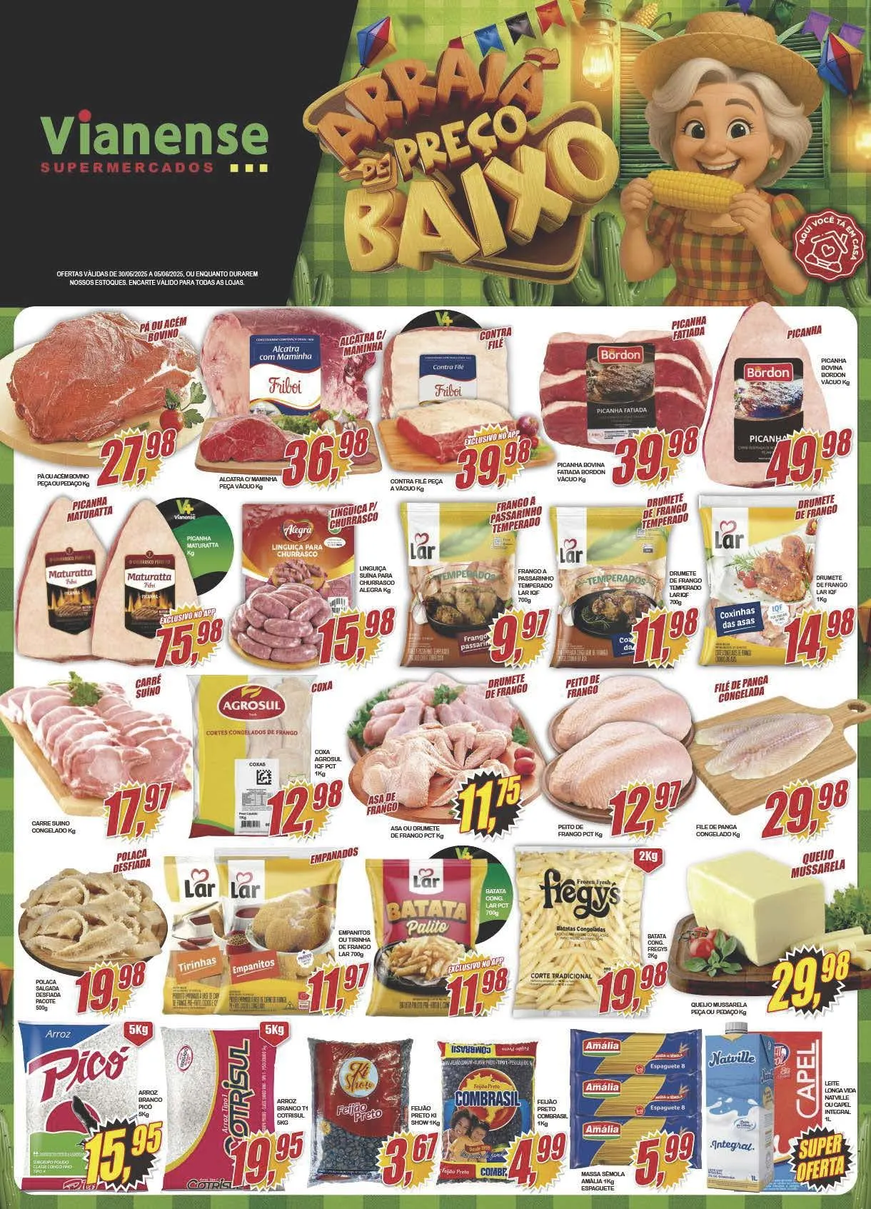 Encarte de Folhetos Vianense Supermercados 30 de maio até 5 de junho 2025 - Pagina 1