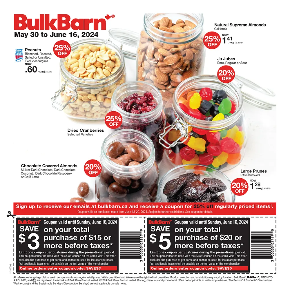 Bulk Barn Deals from March 30 to June 16 2025 - flyer page