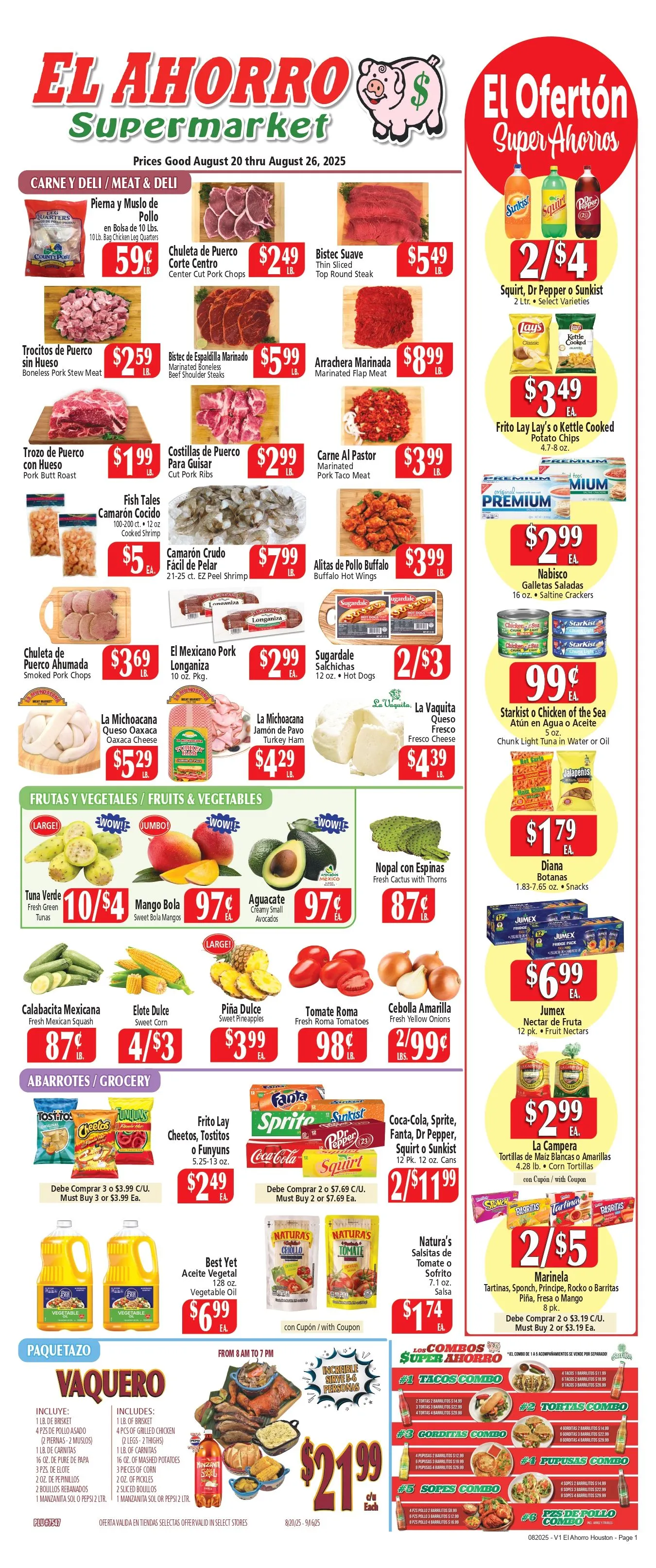 Weekly ad El Ahorro Supermarket Sales from August 20 to August 26 2025 - Page 