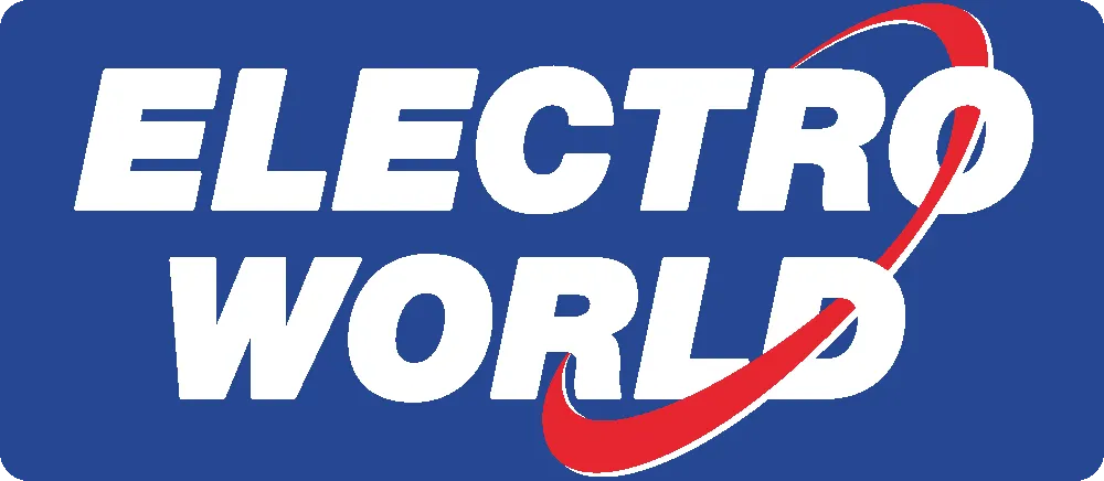 Electroworld logo of current flyer