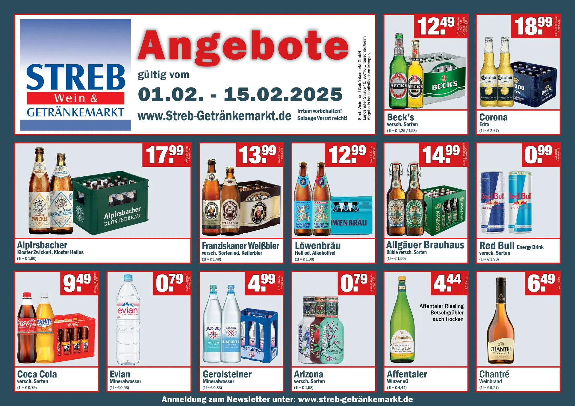 Streb Getränkemarkt Prospekte von 13. Februar bis 15. Februar 2025 - Prospekt seite 