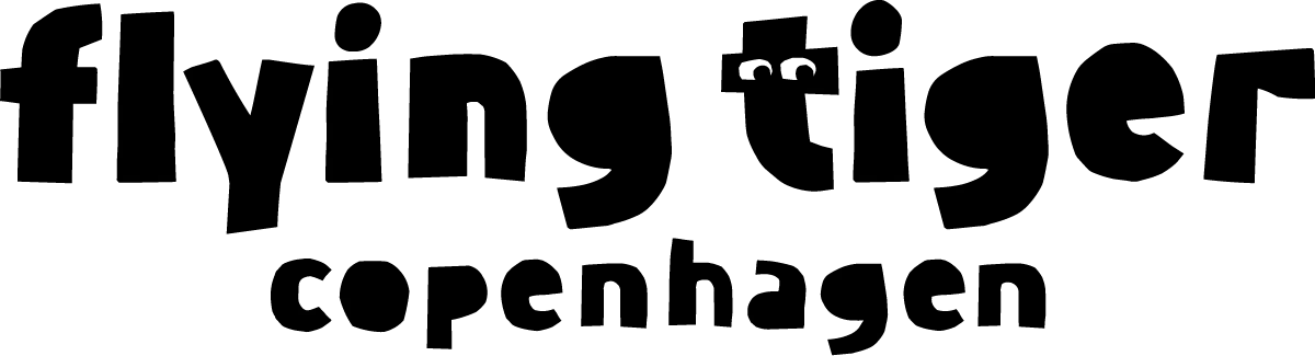 Flying Tiger Copenhagen logo. Current catalogue