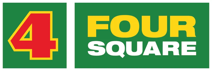 Four Square logo. Current weekly ad