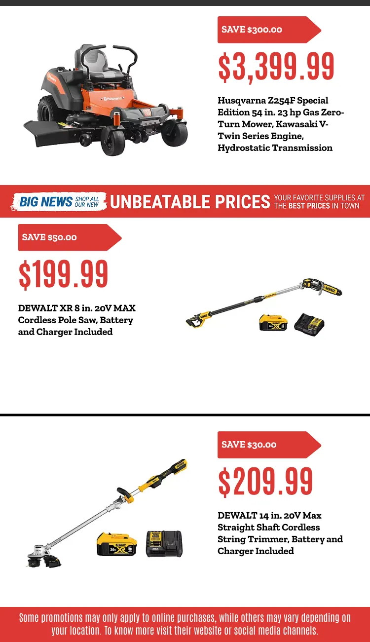 Weekly promotion Outdoor Power Equipment Sale spanning from May 28 to June 11 2026 - Page 10 for Catalogue 365