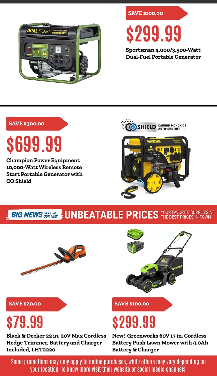 Weekly ad Outdoor Power Equipment Sale from May 28 to June 11 2026 - Page 12