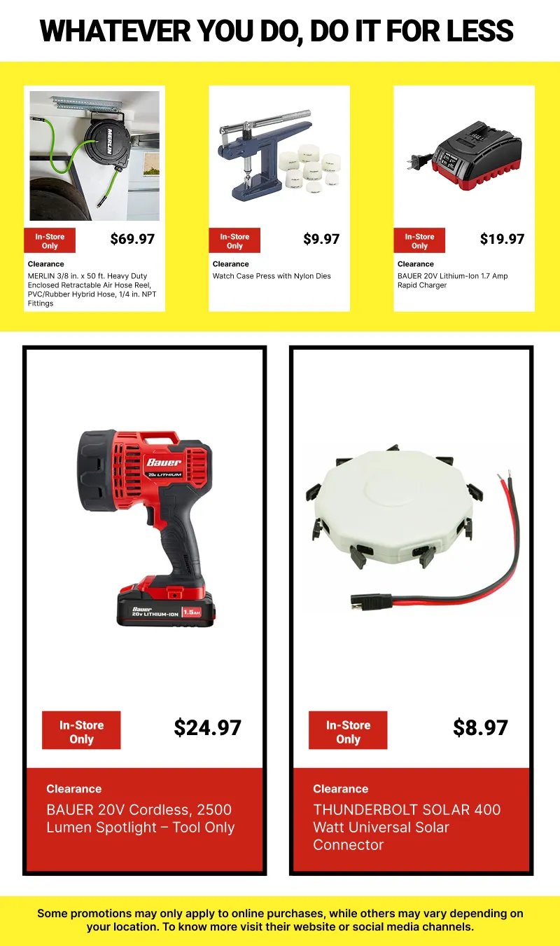 Weekly ad Clearance Tools At Harbor Freight from June 26 to July 10 2026 - Page 13