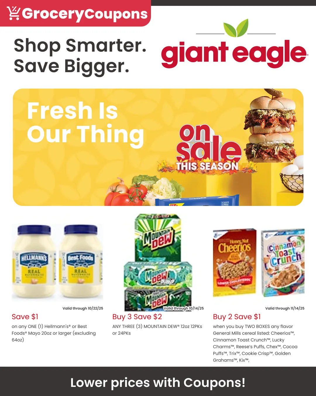 Weekly ad Giant Eagle coupons from October 2 to October 31 2025 - Page 1