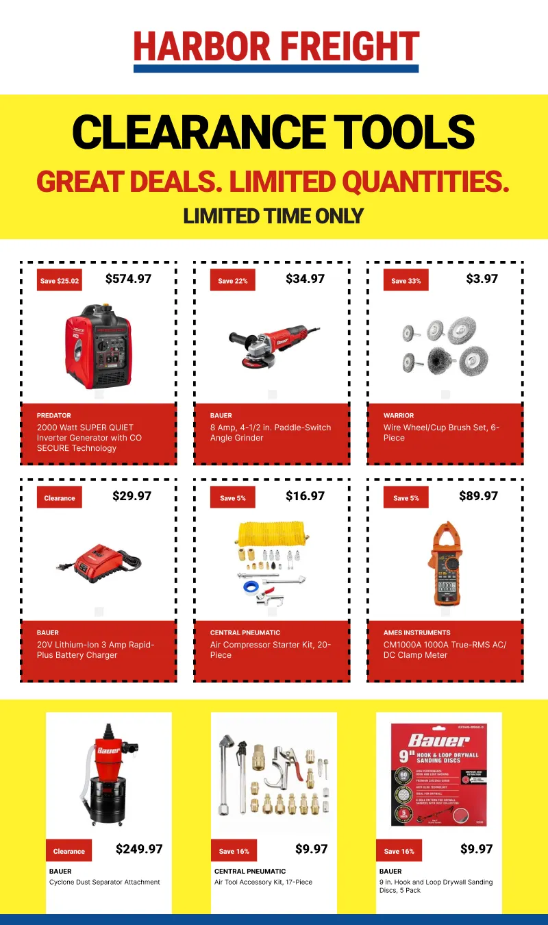Weekly ad Clearance Tools from March 9 to March 23 2026 - Page 